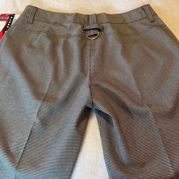 NWT Larry Levine Black & White Hounds Tooth Capris - Picture 7 of 11